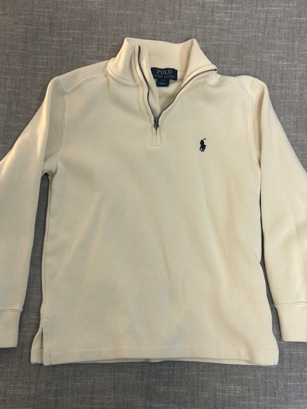 Ralph Lauren Cream Half-Zip Pullover for Kids - Picture 2 of 5
